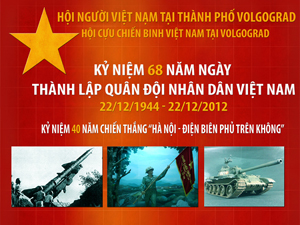 Kỷ niệm ngày QĐND và ra mắt Hội Cựu chiến binh Việt Nam tại Tp Volgograd
